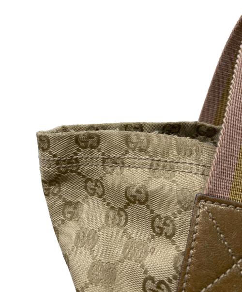 GUCCI（グッチ）GUCCI (グッチ) GGキャンバストートバッグ ベージュの古着・服飾アイテム