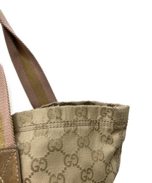 GUCCI（グッチ）GUCCI (グッチ) GGキャンバストートバッグ ベージュの古着・服飾アイテム