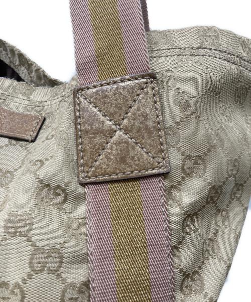 GUCCI（グッチ）GUCCI (グッチ) GGキャンバストートバッグ ベージュの古着・服飾アイテム