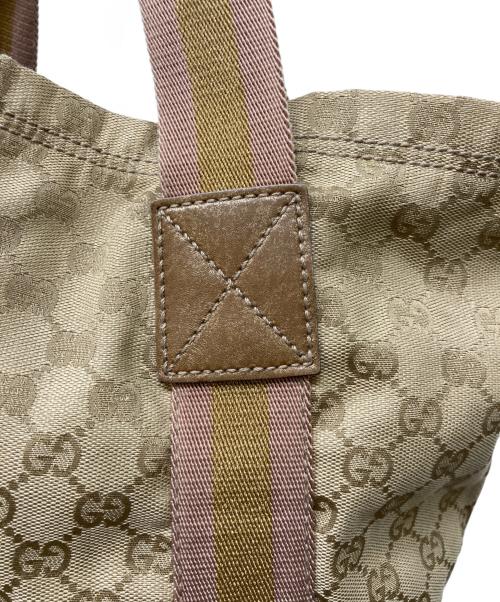 GUCCI（グッチ）GUCCI (グッチ) GGキャンバストートバッグ ベージュの古着・服飾アイテム