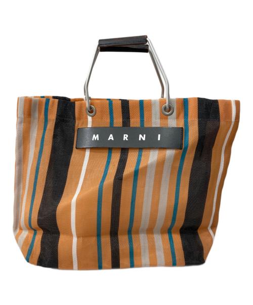 MARNI（マルニ）MARNI (マルニ) MARKET STRIPE BAG オレンジの古着・服飾アイテム