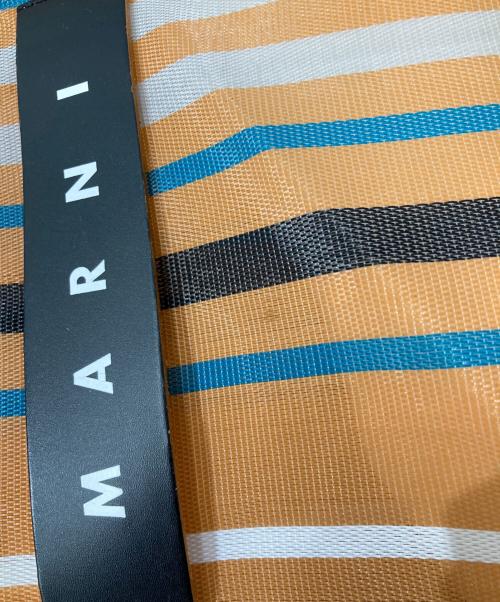MARNI（マルニ）MARNI (マルニ) MARKET STRIPE BAG オレンジの古着・服飾アイテム