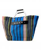 MARNIマルニ）の古着「MARKET STRIPE BAG」｜ブルー