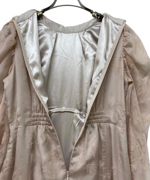 JUSGLITTY（ジャスグリッティー）JUSGLITTY (ジャスグリッティー) フロッキープリントワンピース ピンク サイズ:size1 未使用品の古着・服飾アイテム