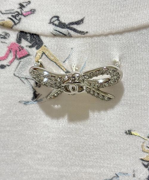 CHANEL（シャネル）CHANEL (シャネル) ココマークリボン ゲレンデジャージートップス ライトピンク サイズ:34の古着・服飾アイテム