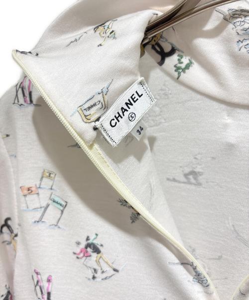 CHANEL（シャネル）CHANEL (シャネル) ココマークリボン ゲレンデジャージートップス ライトピンク サイズ:34の古着・服飾アイテム