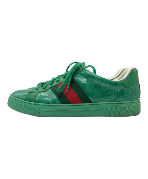 GUCCI（グッチ）GUCCI (グッチ) GGクリスタルエーススニーカー グリーン サイズ:7の古着・服飾アイテム