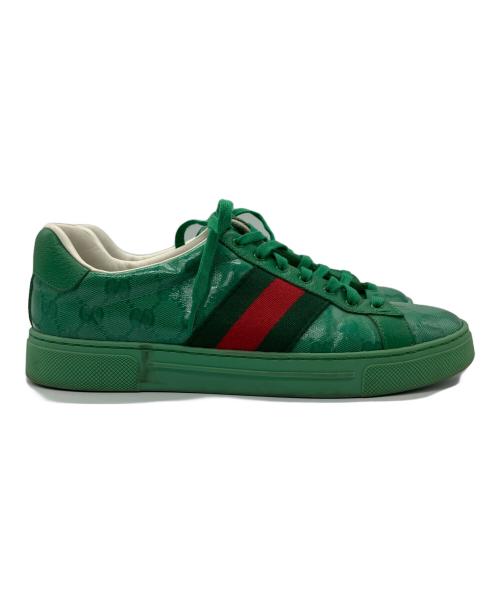 GUCCI（グッチ）GUCCI (グッチ) GGクリスタルエーススニーカー グリーン サイズ:7の古着・服飾アイテム