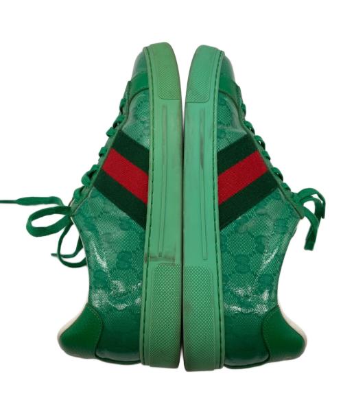 GUCCI（グッチ）GUCCI (グッチ) GGクリスタルエーススニーカー グリーン サイズ:7の古着・服飾アイテム