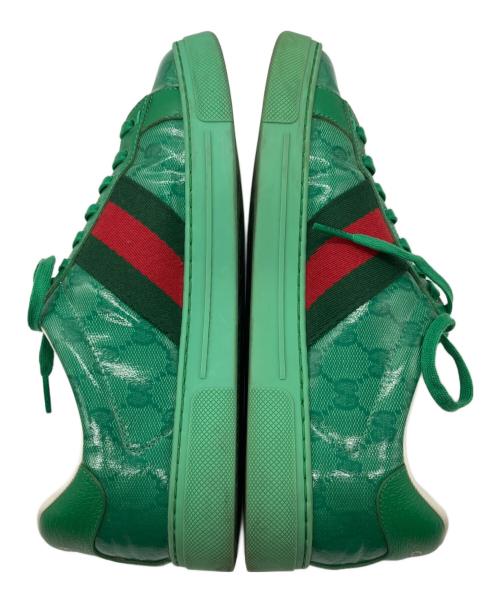 GUCCI（グッチ）GUCCI (グッチ) GGクリスタルエーススニーカー グリーン サイズ:7の古着・服飾アイテム