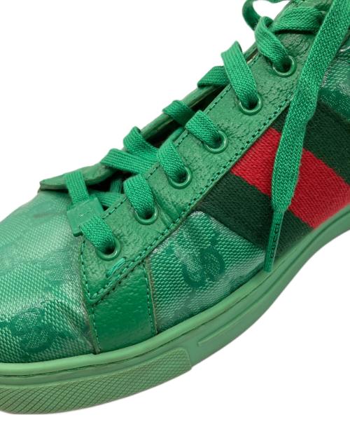 GUCCI（グッチ）GUCCI (グッチ) GGクリスタルエーススニーカー グリーン サイズ:7の古着・服飾アイテム