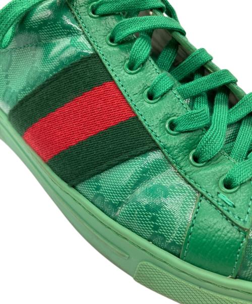 GUCCI（グッチ）GUCCI (グッチ) GGクリスタルエーススニーカー グリーン サイズ:7の古着・服飾アイテム