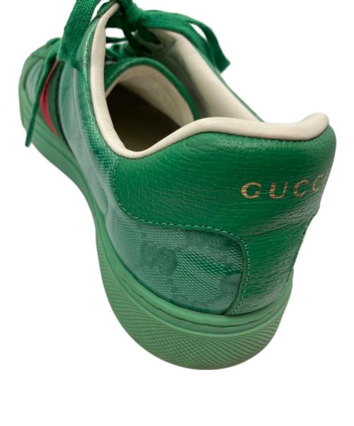 GUCCI（グッチ）GUCCI (グッチ) GGクリスタルエーススニーカー グリーン サイズ:7の古着・服飾アイテム