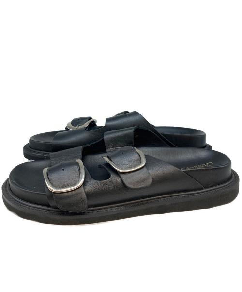 Caminando（カミナンド）Caminando (カミナンド) DOUBLE BUCKLE SANDALS ブラック サイズ:SIZE 8の古着・服飾アイテム