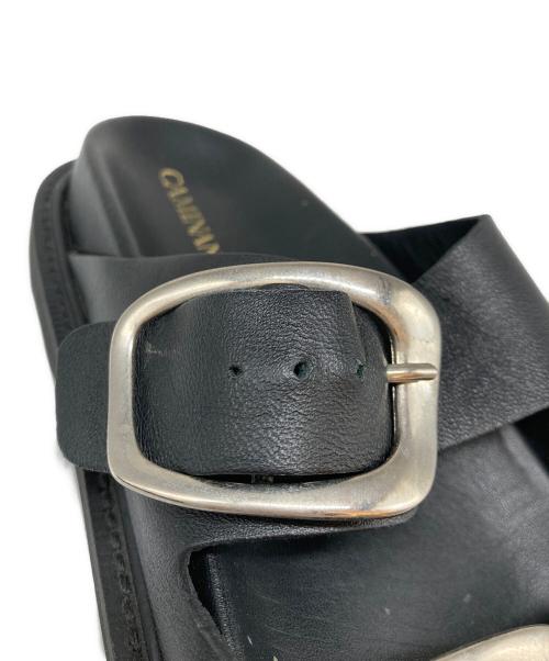Caminando（カミナンド）Caminando (カミナンド) DOUBLE BUCKLE SANDALS ブラック サイズ:SIZE 8の古着・服飾アイテム