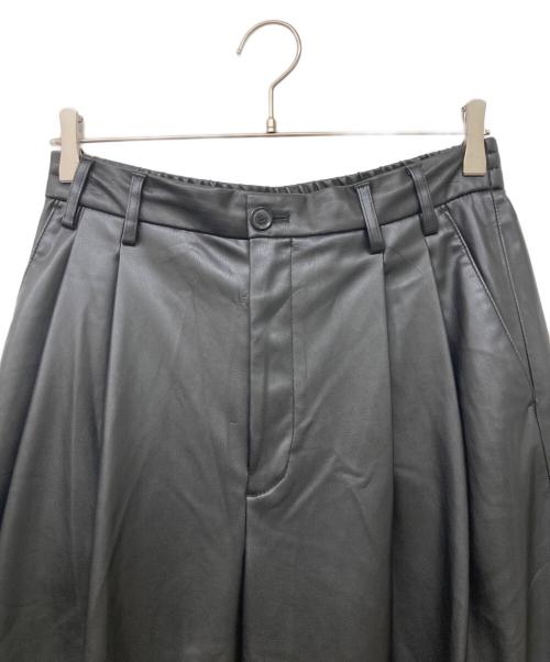 ZARA（ザラ）ZARA (ザラ) MAISON SPECIAL (メゾンスペシャル) Fake Leather Wide Leg Pants(フェイク レザー ワイド レッグ パンツ) ブラック サイズ:sizeSの古着・服飾アイテム