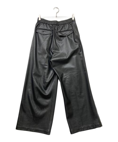 ZARA（ザラ）ZARA (ザラ) MAISON SPECIAL (メゾンスペシャル) Fake Leather Wide Leg Pants(フェイク レザー ワイド レッグ パンツ) ブラック サイズ:sizeSの古着・服飾アイテム