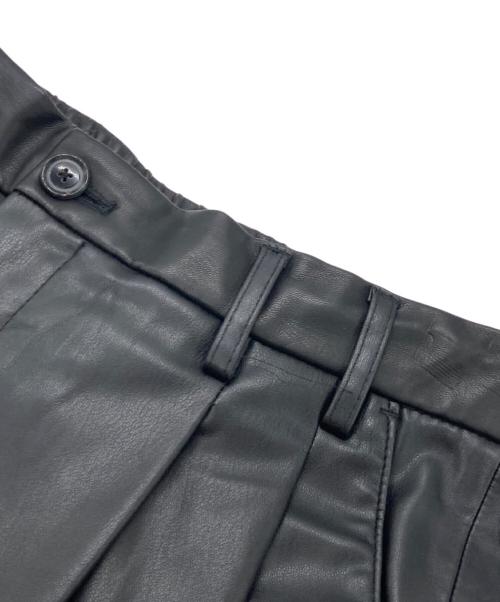 ZARA（ザラ）ZARA (ザラ) MAISON SPECIAL (メゾンスペシャル) Fake Leather Wide Leg Pants(フェイク レザー ワイド レッグ パンツ) ブラック サイズ:sizeSの古着・服飾アイテム