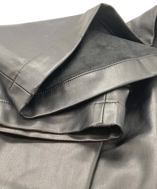 ZARA（ザラ）ZARA (ザラ) MAISON SPECIAL (メゾンスペシャル) Fake Leather Wide Leg Pants(フェイク レザー ワイド レッグ パンツ) ブラック サイズ:sizeSの古着・服飾アイテム