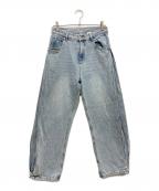 YENNイエン）の古着「SIDE PLEATED DENIM PANTS」｜ブルー