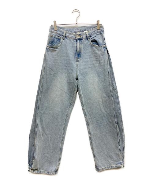 YENN（イエン）YENN (イエン) SIDE PLEATED DENIM PANTS ブルー サイズ:SIZE 38の古着・服飾アイテム