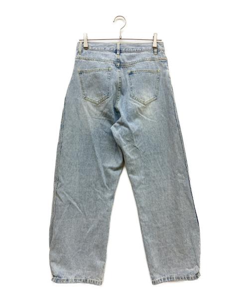 YENN（イエン）YENN (イエン) SIDE PLEATED DENIM PANTS ブルー サイズ:SIZE 38の古着・服飾アイテム