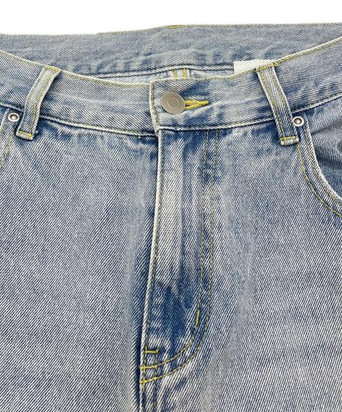 YENN（イエン）YENN (イエン) SIDE PLEATED DENIM PANTS ブルー サイズ:SIZE 38の古着・服飾アイテム