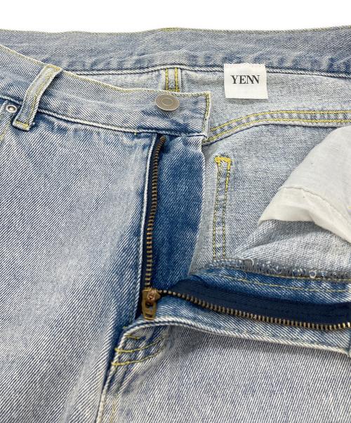 YENN（イエン）YENN (イエン) SIDE PLEATED DENIM PANTS ブルー サイズ:SIZE 38の古着・服飾アイテム
