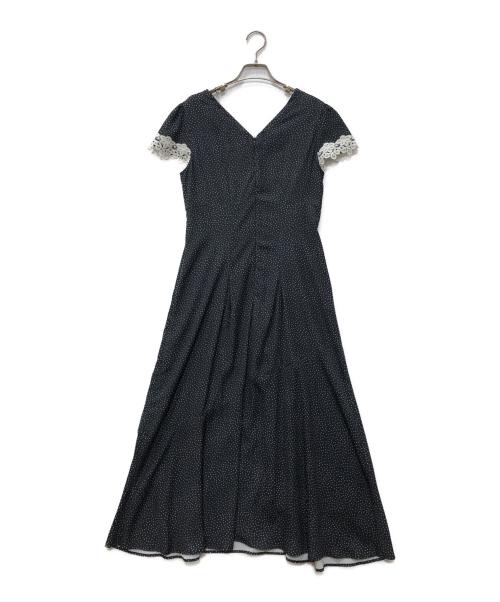 HER LIP TO（ハーリップトゥ）Her lip to (ハーリップトゥ) Polka-Dot Lace-Trim Dress ブラック サイズ:Mの古着・服飾アイテム