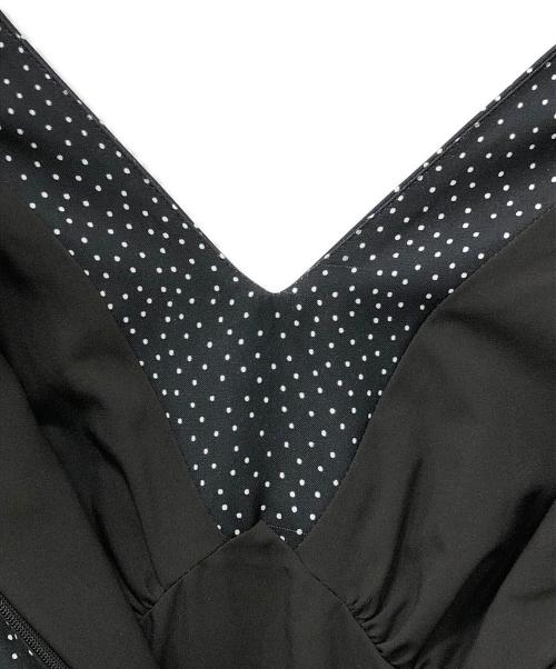 HER LIP TO（ハーリップトゥ）Her lip to (ハーリップトゥ) Polka-Dot Lace-Trim Dress ブラック サイズ:Mの古着・服飾アイテム