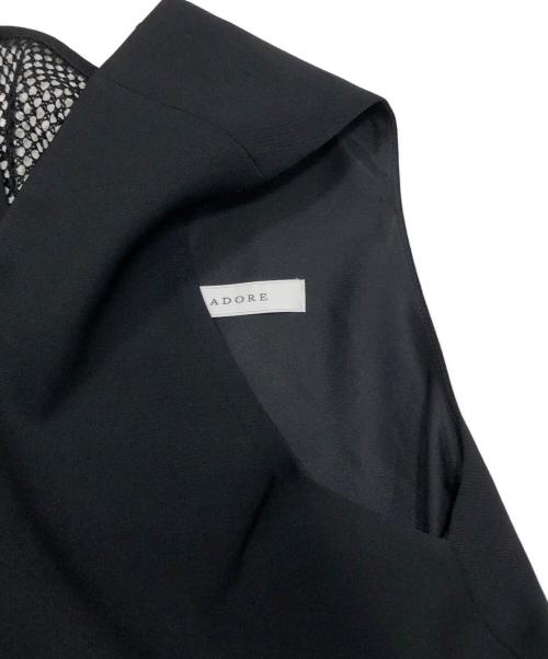 ADORE（アドーア）ADORE (アドーア) トリプルツイストワンピース ブラック×ホワイト サイズ:38の古着・服飾アイテム
