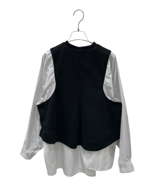 ENFOLD（エンフォルド）ENFOLD (エンフォルド) ダンボールレイヤードプルオーバー ブラック サイズ:38の古着・服飾アイテム