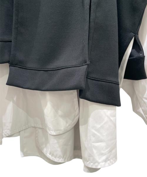 ENFOLD（エンフォルド）ENFOLD (エンフォルド) ダンボールレイヤードプルオーバー ブラック サイズ:38の古着・服飾アイテム