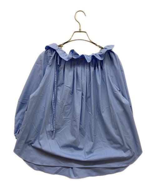 ADORE（アドーア）ADORE (アドーア) ハイパワ―ブロードブラウス ブルー サイズ:38の古着・服飾アイテム