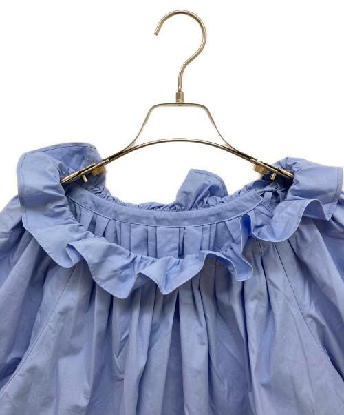 ADORE（アドーア）ADORE (アドーア) ハイパワ―ブロードブラウス ブルー サイズ:38の古着・服飾アイテム