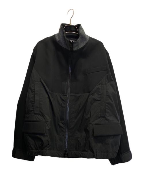 sacai（サカイ）sacai (サカイ) Matelasse Twill Mix Jacket ブラック サイズ:1の古着・服飾アイテム