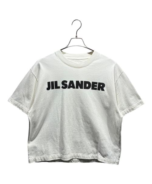 JIL SANDER（ジルサンダー）JIL SANDER (ジルサンダー) ロゴプリント コットン 半袖 Tシャツ ホワイト サイズ:Mの古着・服飾アイテム