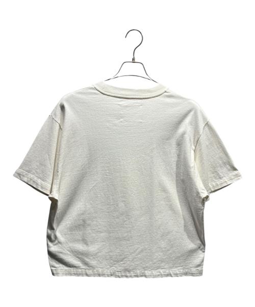 JIL SANDER（ジルサンダー）JIL SANDER (ジルサンダー) ロゴプリント コットン 半袖 Tシャツ ホワイト サイズ:Mの古着・服飾アイテム
