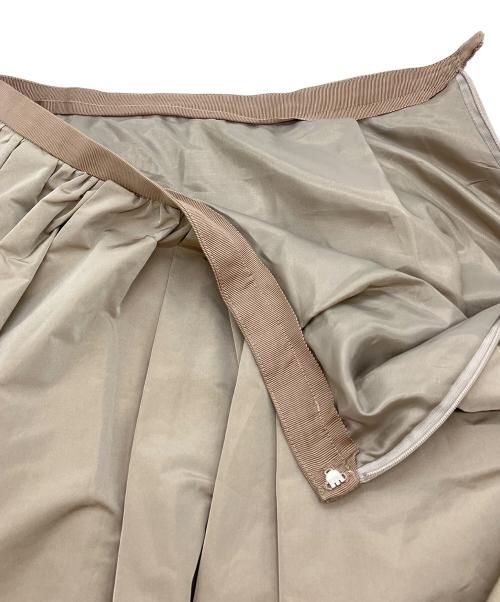 Loulou Willoughby（ルルウィルビー）Loulou Willoughby (ルルウィルビー) タフタギャザースカート ベージュ サイズ:SIZE 2の古着・服飾アイテム