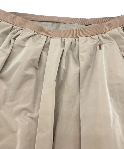 Loulou Willoughby（ルルウィルビー）Loulou Willoughby (ルルウィルビー) タフタギャザースカート ベージュ サイズ:SIZE 2の古着・服飾アイテム