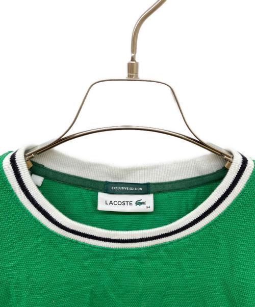 LACOSTE（ラコステ）LACOSTE (ラコステ) カノコ クルーネック ワンピース グリーン サイズ:34の古着・服飾アイテム