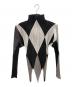 PLEATS PLEASE（プリーツプリーズ）の古着「ハイネックプリーツブラウス」｜ブラック×グレー
