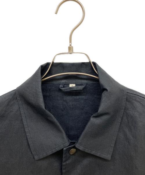 MUJI LABO（ムジラボ）MUJI LABO (ムジラボ) 太番手リネンドローストリングジャケット ブラック サイズ:SIZE Lの古着・服飾アイテム