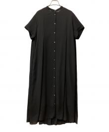 JOURNAL STANDARD（ジャーナルスタンダード）の古着「バックプリーツフレンチスリーブワンピース」｜ブラック