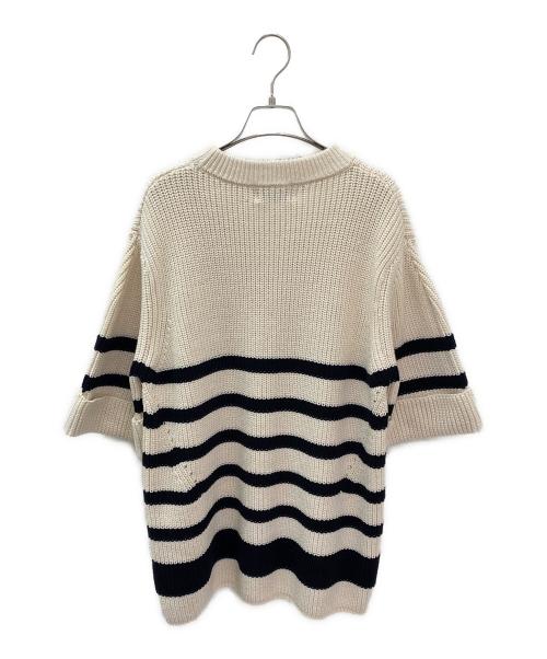 CLANE（クラネ）CLANE (クラネ) OVER HALF SLEEVE KNIT TOPS アイボリー サイズ:1の古着・服飾アイテム