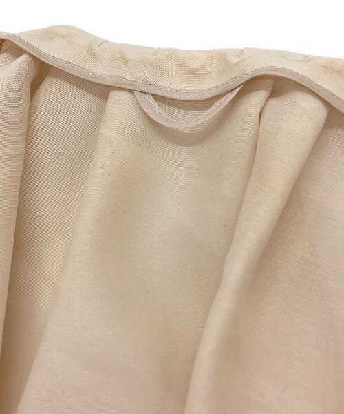ANAYI（アナイ）ANAYI (アナイ) ハードオーガンジーノーカラーブルゾン ベージュ サイズ:SIZE 38の古着・服飾アイテム