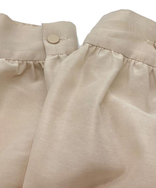 ANAYI（アナイ）ANAYI (アナイ) ハードオーガンジーノーカラーブルゾン ベージュ サイズ:SIZE 38の古着・服飾アイテム