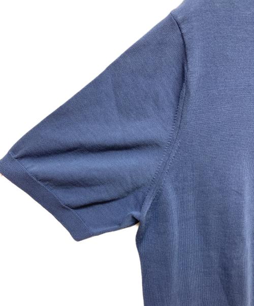 30/70 trenta settanta（トレンタセッタンタ）30/70 trenta settanta (トレンタセッタンタ) ニットポロシャツ ブルー サイズ:50の古着・服飾アイテム