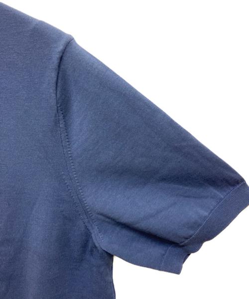 30/70 trenta settanta（トレンタセッタンタ）30/70 trenta settanta (トレンタセッタンタ) ニットポロシャツ ブルー サイズ:50の古着・服飾アイテム