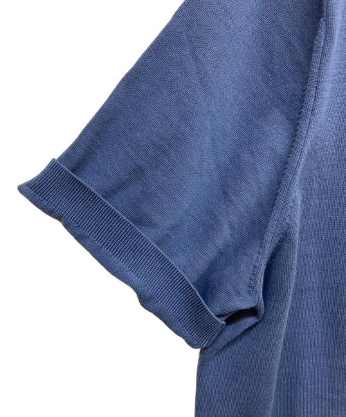 30/70 trenta settanta（トレンタセッタンタ）30/70 trenta settanta (トレンタセッタンタ) ニットポロシャツ ブルー サイズ:50の古着・服飾アイテム